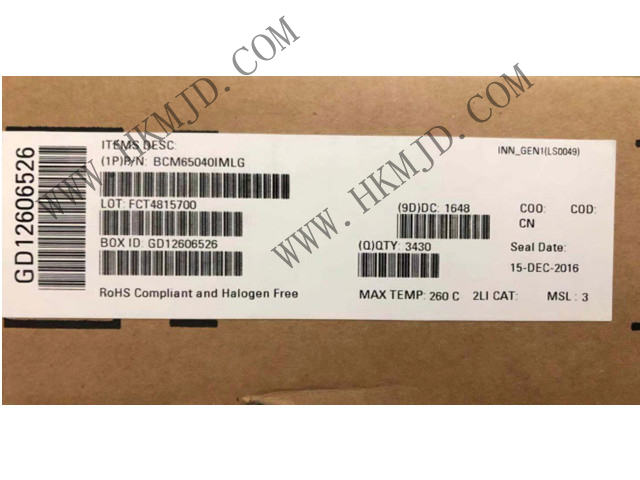 BROADCOM BCM65040 BCM65040IMLG 接口 - 驅(qū)動器，接收器，收發(fā)器