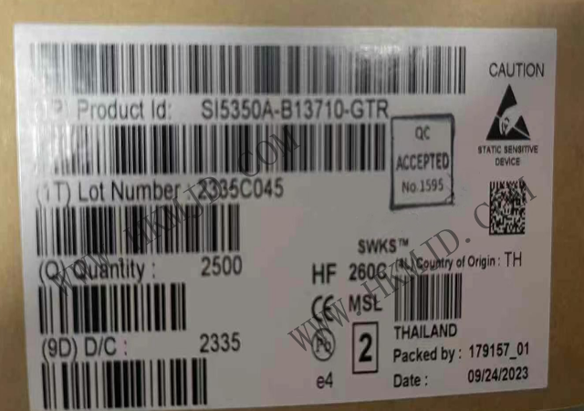 時(shí)鐘發(fā)生器 SI5350A-B13710-GTR 生成任意頻率的時(shí)鐘信號(hào)，覆蓋廣泛的應(yīng)用需求