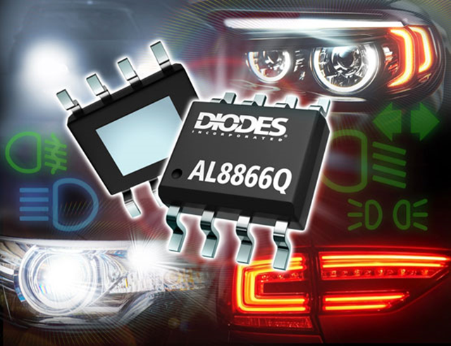 Diodes宣布推出AL8866Q LED 驅(qū)動器，擴(kuò)大符合汽車標(biāo)準(zhǔn)的產(chǎn)品組合。