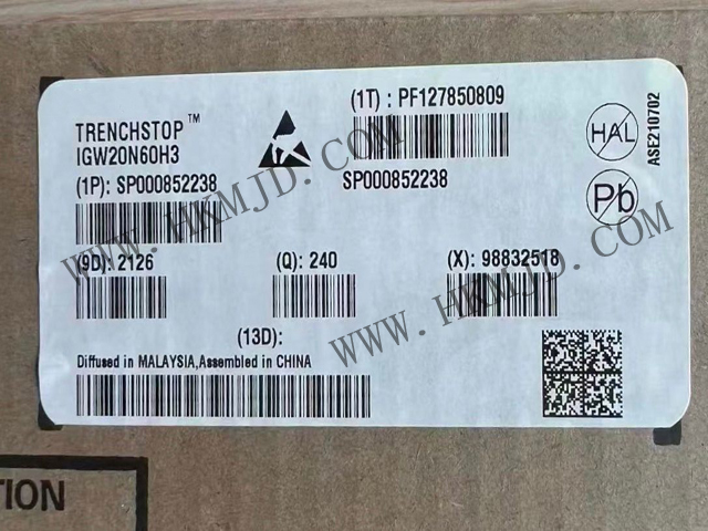 【分銷英飛凌IGBT晶體管】IGW20N60H3 600 V，20 A IGBT 分立式，采用 TO-247 封裝
