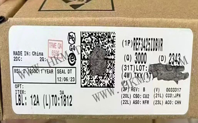 德州儀器 REF3425IDBVR：低溫漂 (6ppm/°C)、低功耗、高精度 CMOS 電壓基準