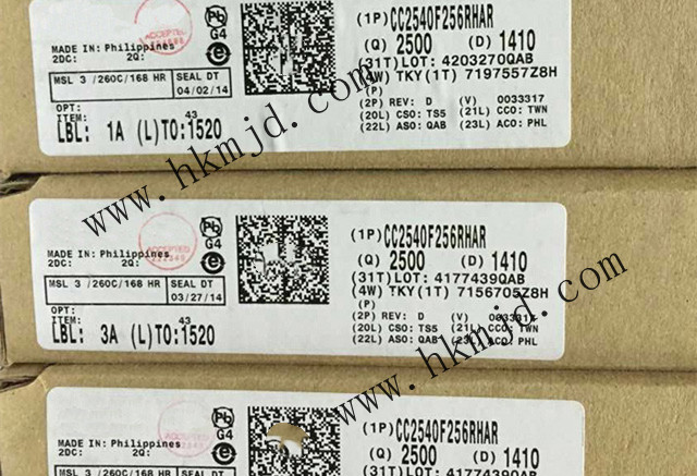 配備256kB 閃存，8kB SRAM【CC2540F256RHAR】——帶 USB 的低功耗 Bluetooth?無(wú)線MCU